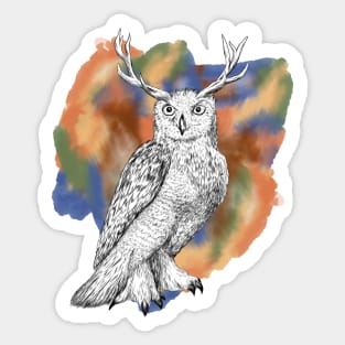 Great horned owl Sticker